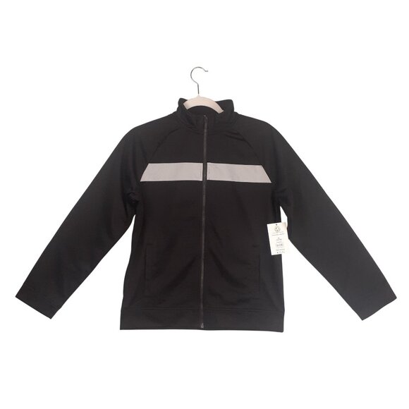 Athletic Works Other - Athletic Works Boys Full-Zip Black Jacket With Reflective Stripe XL ,L